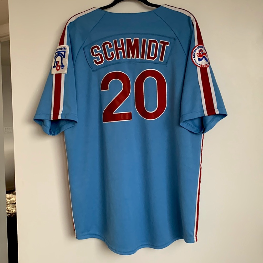 Vintage Mitchell & Ness 1976 Schmidt Phillies Jersey Size 54